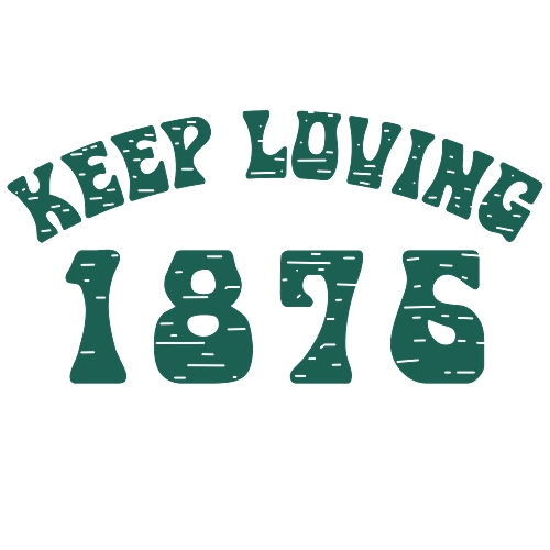 H11267 keep loving1875保持爱字母数字印花素材烫画素材 矢量图 免抠PNG图