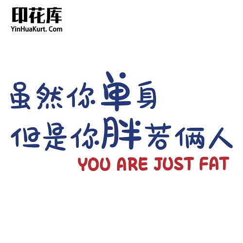13373潮流搞笑中国风中文字热转印烫画T恤图案PNG透明免抠素材