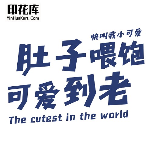 13391潮流搞笑中国风中文字热转印烫画T恤图案PNG透明免抠素材